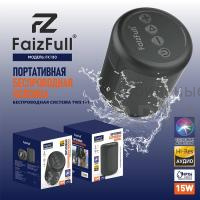 Аудио-колонка беспроводная FaizFull FK180 15W IPX6 BT5.0 TWS (Black) Аудио-колонка беспроводная FaizFull FK180 15W IPX6 BT5.0 TWS (Black)