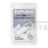 Флешка USB 128 Гб Exployd  620  белый Флешка USB 128 Гб Exployd  620  белый