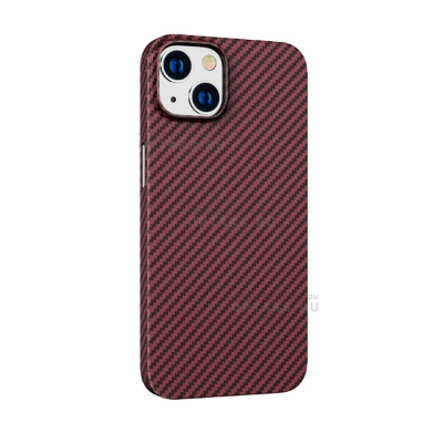 Чехол HOCO Cave Kevlar Texture MagSafe для iPhone 14 Pro Max, красный