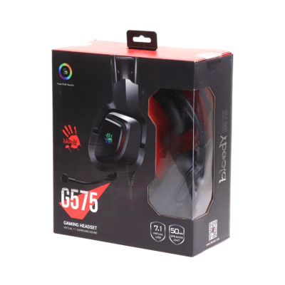 Наушники проводные A4TECH Bloody G575 черный 2м мониторные USB (G575 USB/ BLACK)