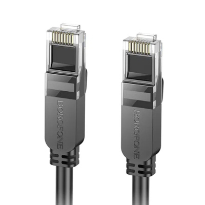 Патч корд UTP RJ45 - RJ45 Borofone BUS01, 8.0м, черный